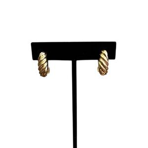 Dior Vintage Cable Twist Clip On Earrings